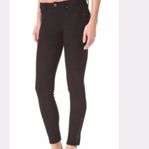 Genetic Denim Jet Black James Nylon Ankle Zipper Pants Size 25